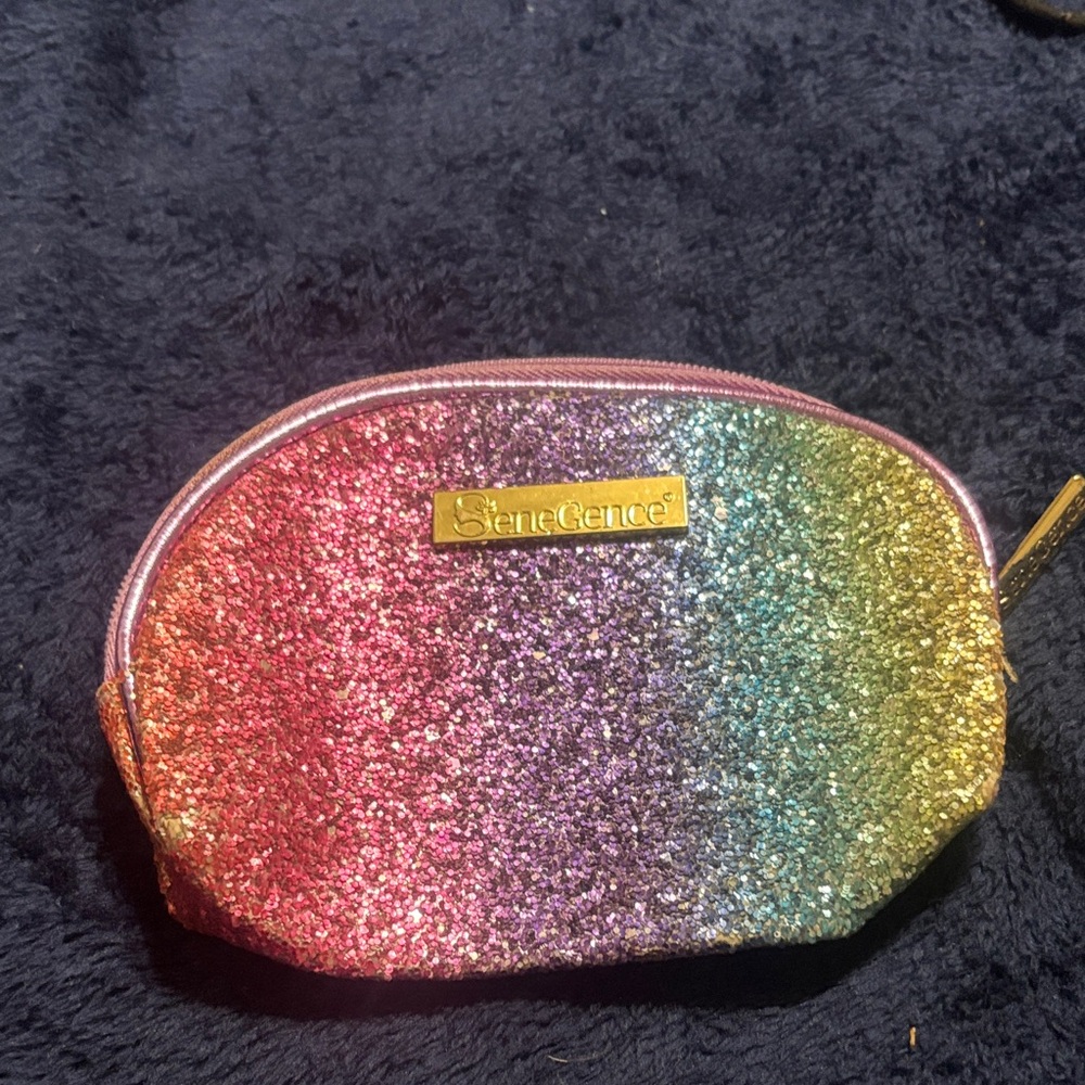 SeneGence Multicolor Glitter Cosmetic Pouch